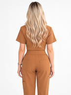 Aria Scrub Top - Truffle