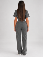 Aria Scrub Top - Charcoal