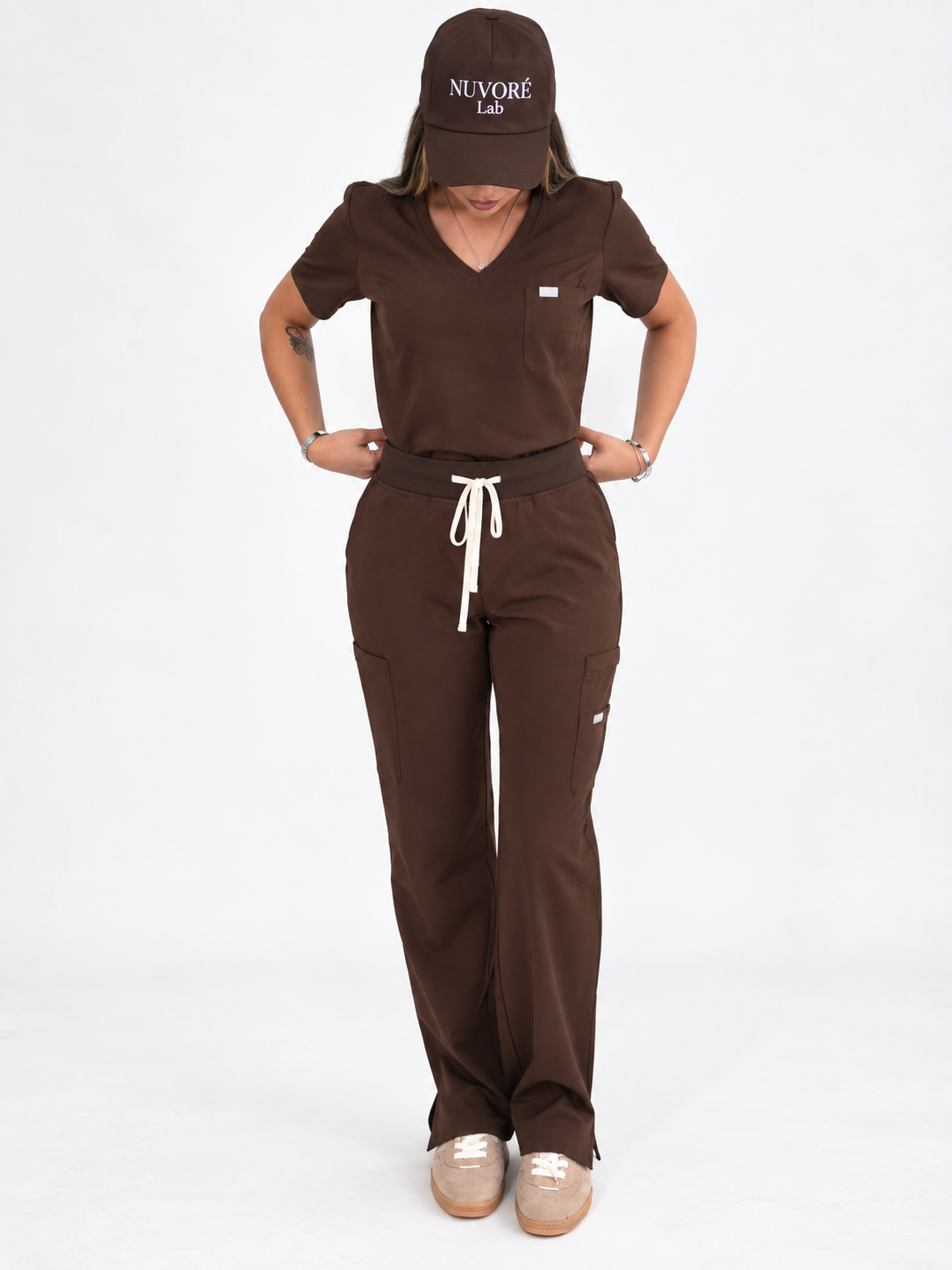 Aria Scrub Top - Cocoa