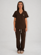 Aria Scrub Top - Cocoa