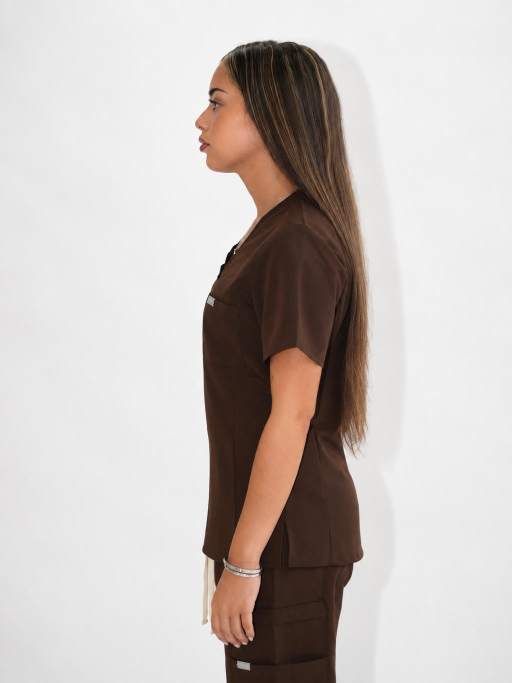 Aria Scrub Top - Cocoa