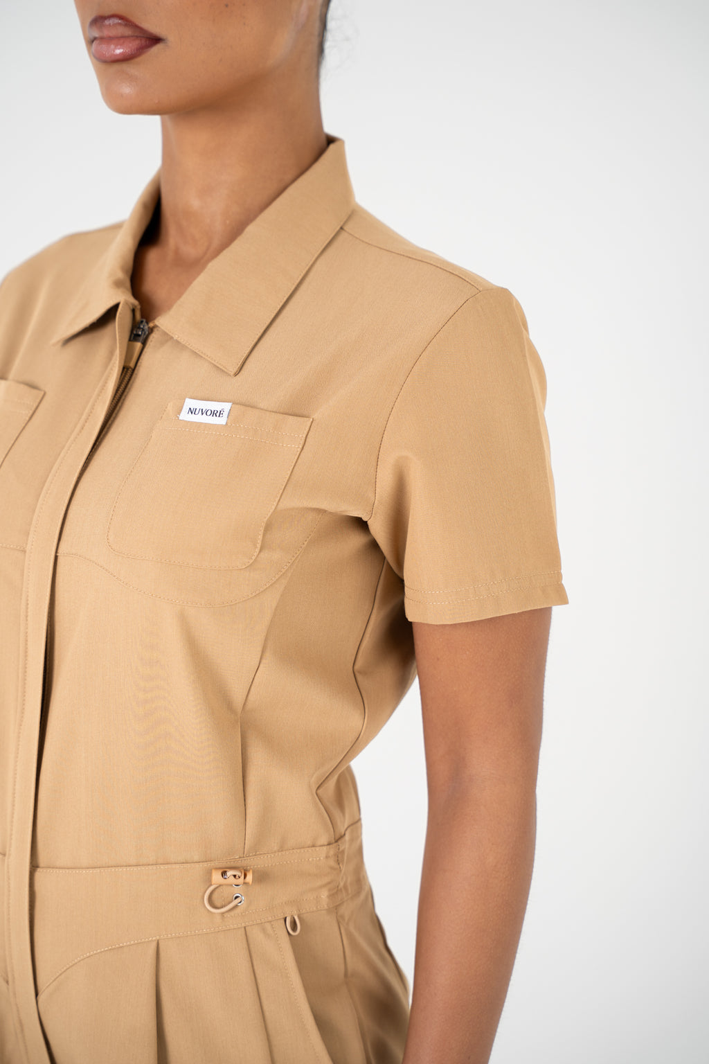 Luna Zip Jumpsuit - Sand