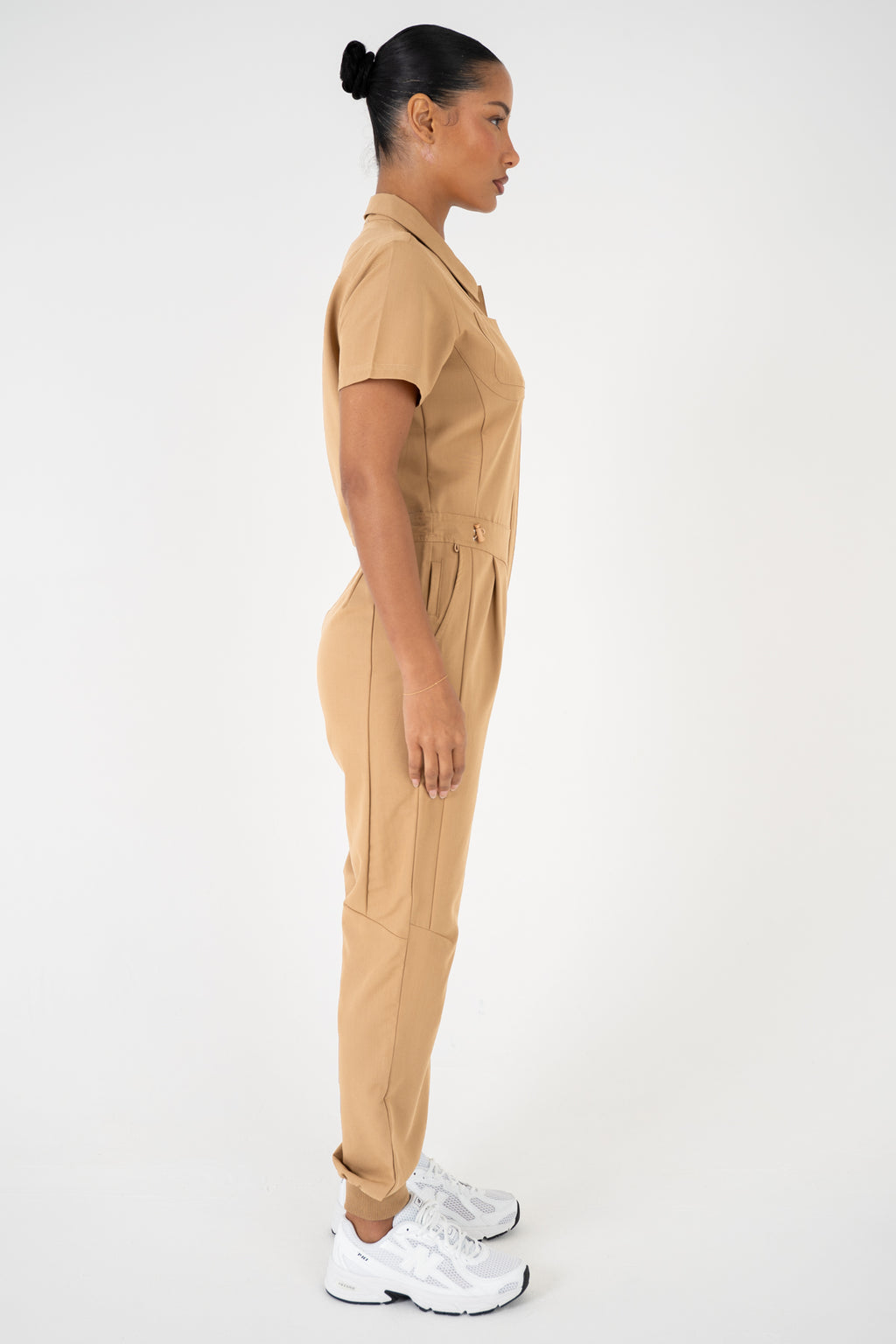 Luna Zip Jumpsuit - Sand