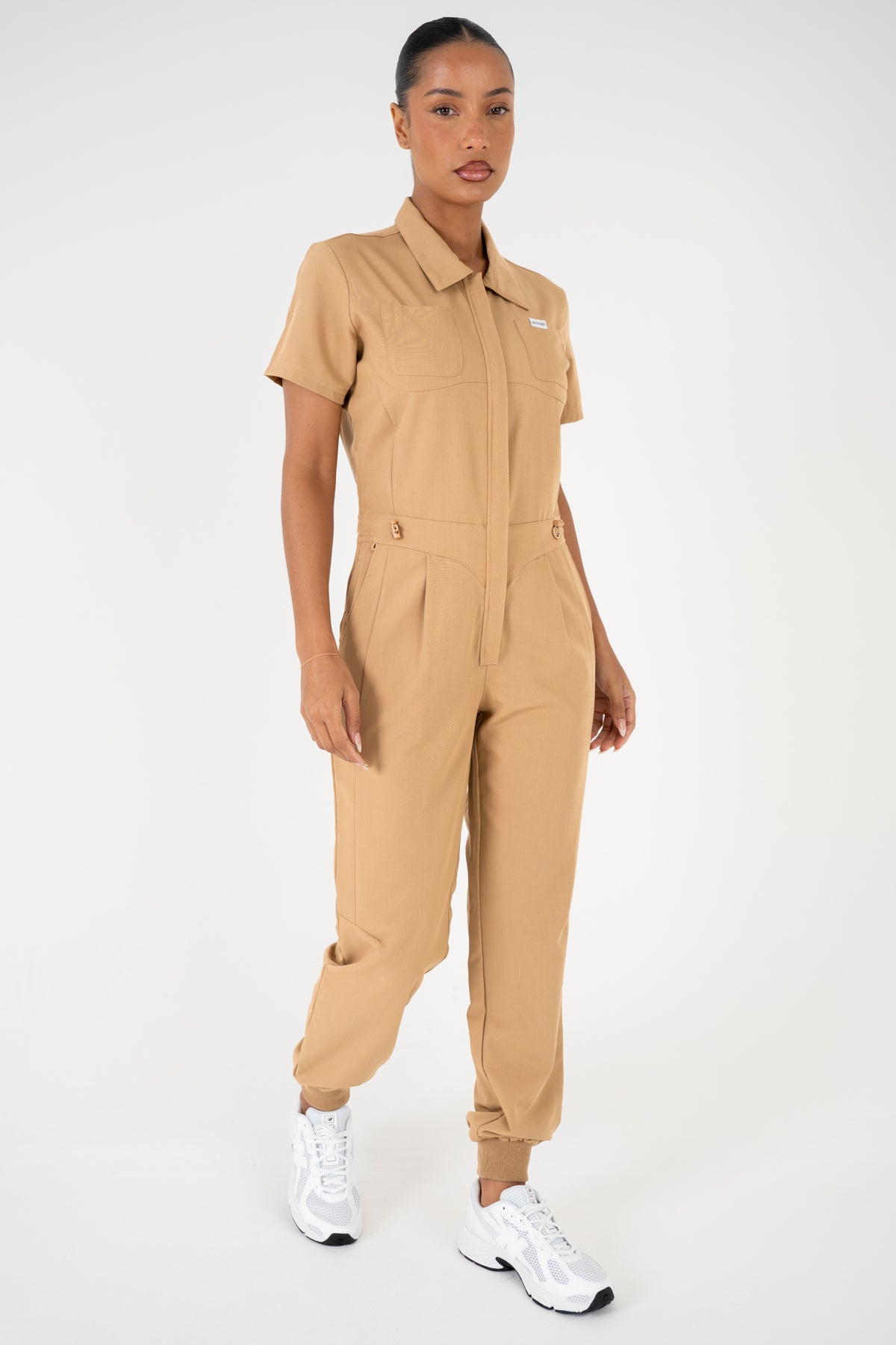 Luna Zip Jumpsuit - Sand