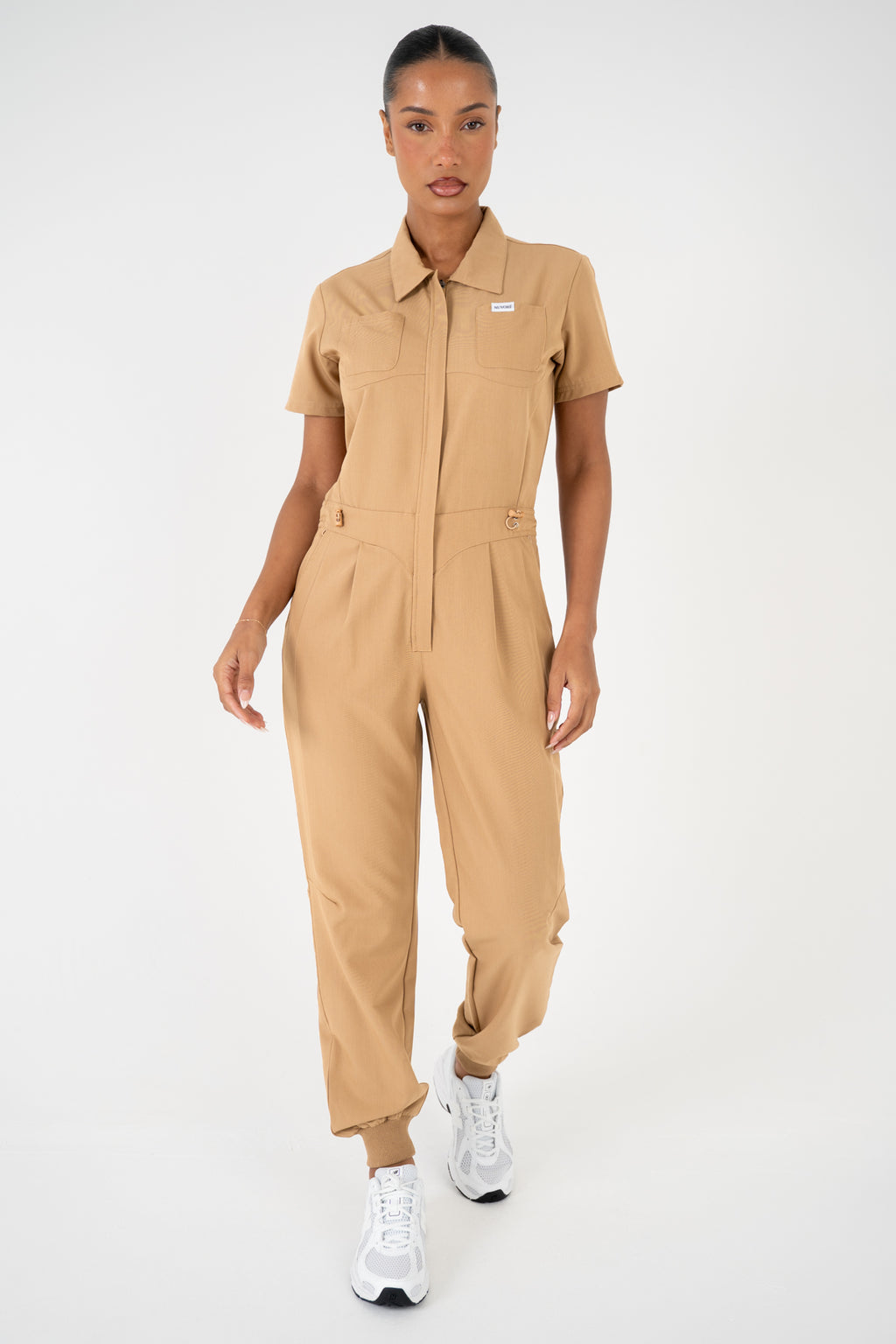 Luna Zip Jumpsuit - Sand