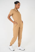 Luna Zip Jumpsuit - Sand