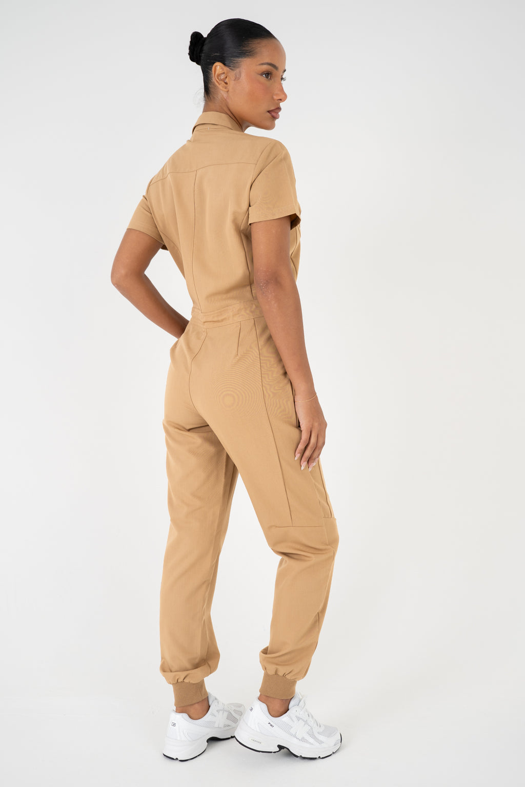 Luna Zip Jumpsuit - Sand