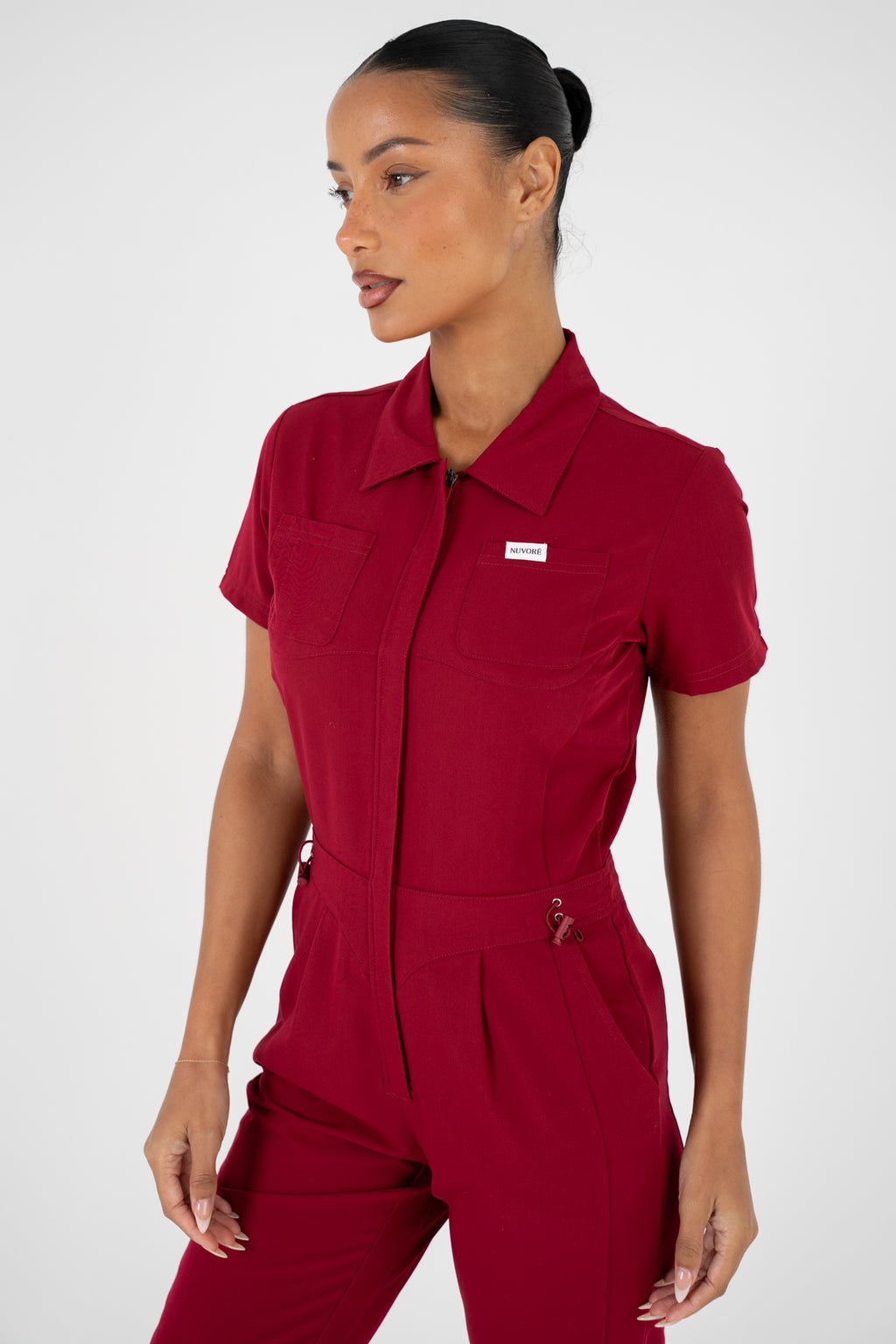 Luna Zip Jumpsuit - Merlot