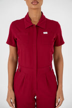 Luna Zip Jumpsuit - Merlot