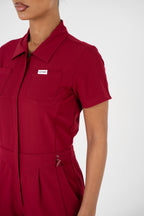 Luna Zip Jumpsuit - Merlot