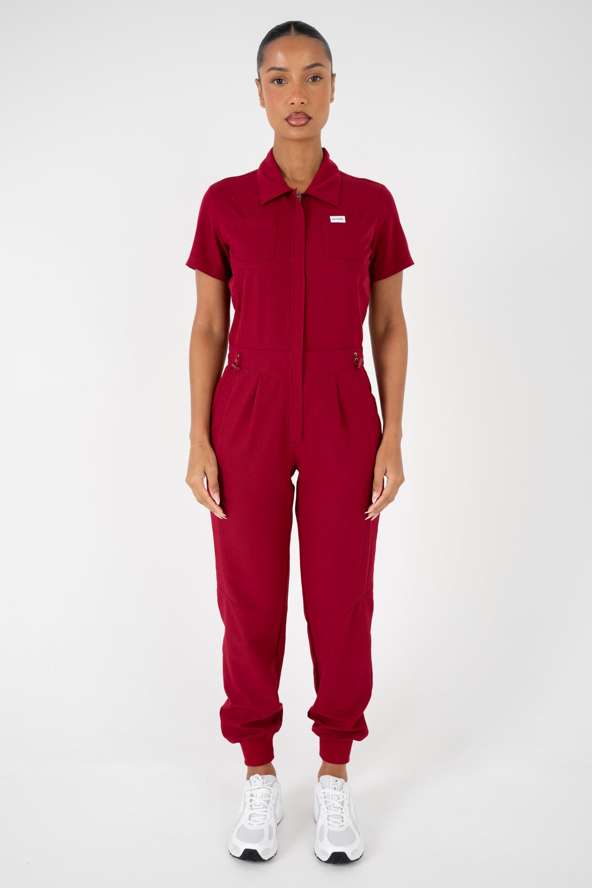 Luna Zip Jumpsuit - Merlot