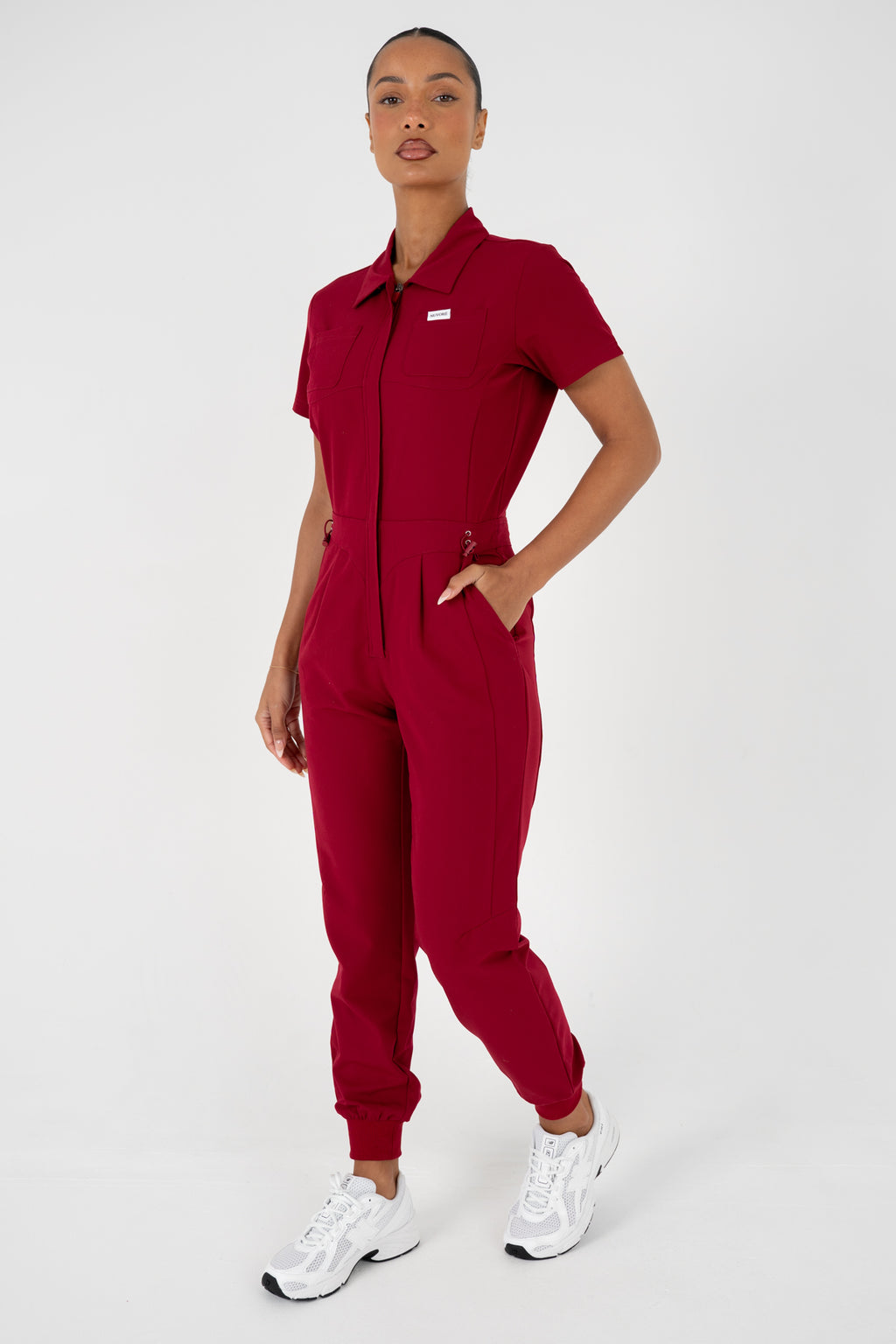 Luna Zip Jumpsuit - Merlot