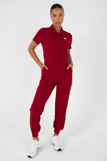 Luna Zip Jumpsuit - Merlot