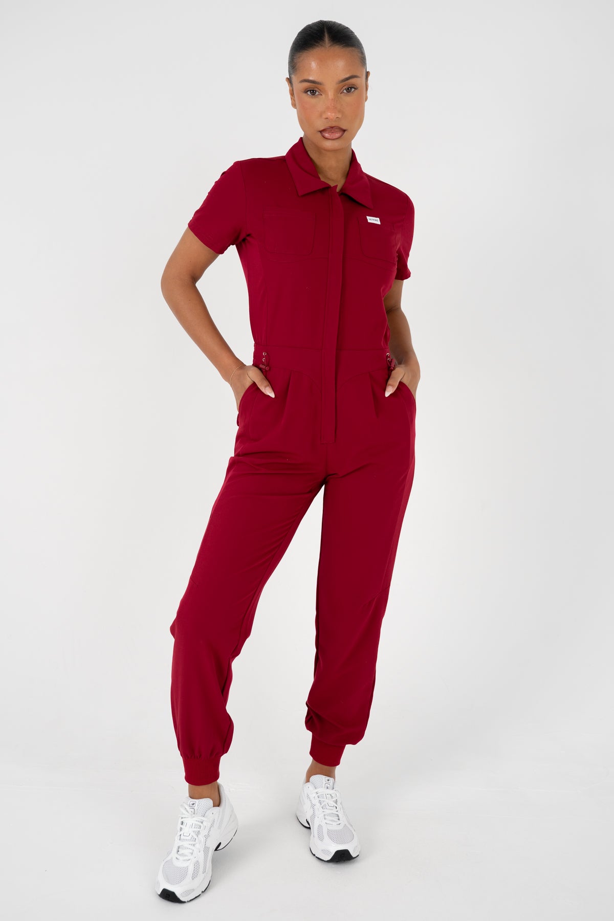 Luna Zip Jumpsuit - Merlot