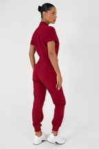 Luna Zip Jumpsuit - Merlot