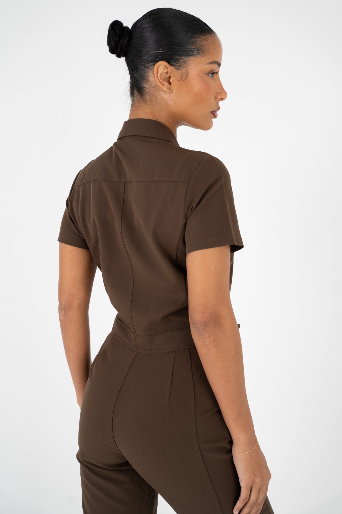 Luna Zip Jumpsuit - Cocoa