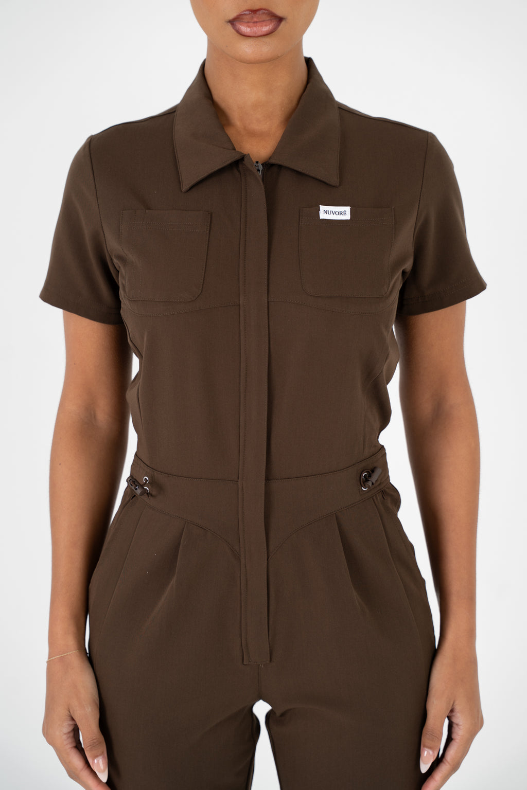 Luna Zip Jumpsuit - Cocoa