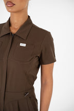 Luna Zip Jumpsuit - Cocoa