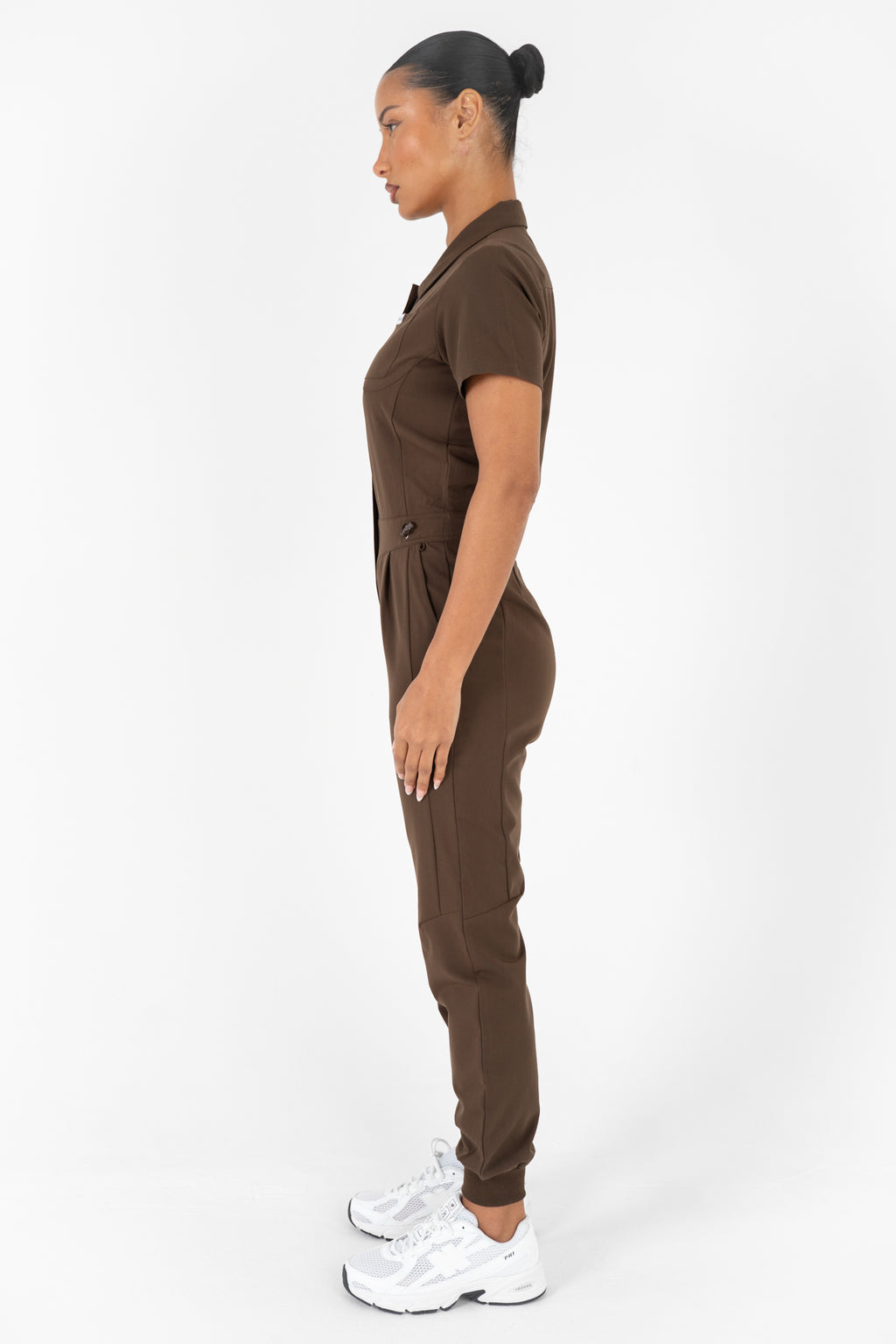 Luna Zip Jumpsuit - Cocoa