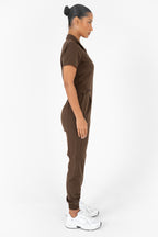 Luna Zip Jumpsuit - Cocoa