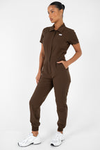 Luna Zip Jumpsuit - Cocoa