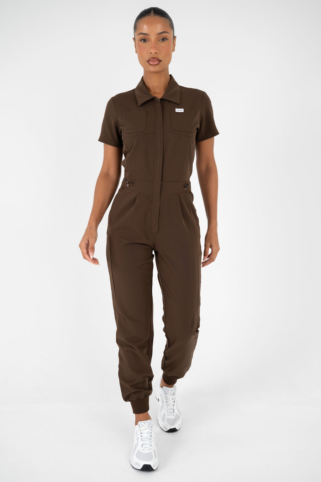 Luna Zip Jumpsuit - Cocoa