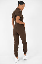 Luna Zip Jumpsuit - Cocoa