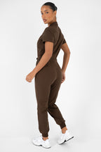 Luna Zip Jumpsuit - Cocoa
