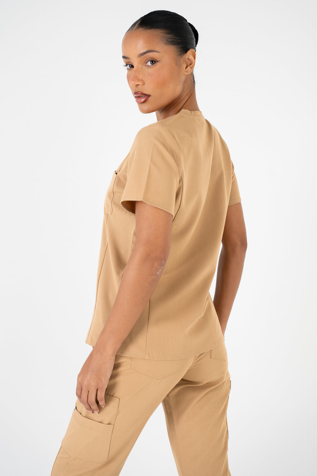 Aria Scrub Top - Sand