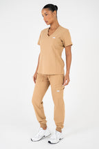 Aria Scrub Top - Sand