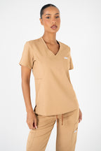 Aria Scrub Top - Sand